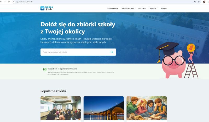 Zrzutki ogólnodostępne - strona zbiórek Nasza Rada